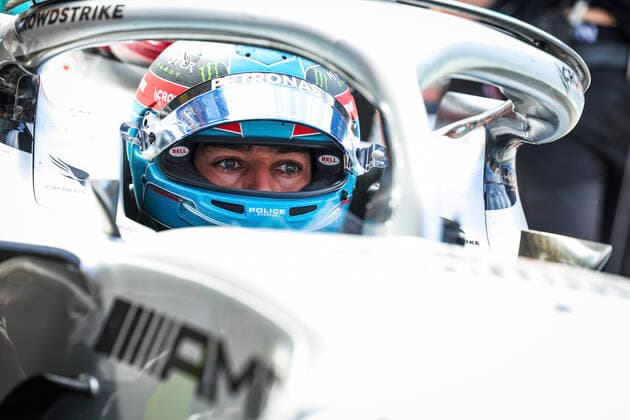 63 George Russell GBR, Mercedes AMG Petronas F1 Team , F1 Grand Prix of the Netherlands at Circuit Zandvoort on September 2, 2022 in Zandvoort, Netherlands Photo by HOCH ZWEI Zandvoort Netherlands