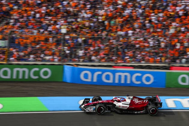 77 BOTTAS Valtteri (fin), Alfa Romeo F1 Team ORLEN C42, action during the Formula 1 Heineken Dutch Grand Prix 2022, 15th round of the 2022 FIA Formula One World Championship, WM, Weltmeisterschaft from September 2 to 4, 2022 on the Zandvoort Circuit, in Netherlands, Belgium - F1 - DUTCH GRAND PRIX 2022 DPPI Panoramic  1Q0A3621