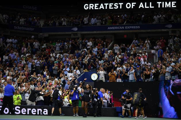 Serena Williams (USA) plays her last match against Ajla Tomljanovic at the US Open 2022 TENNIS : US Open 2022 02 09 2022 AntoineCouvercelle Panoramic 