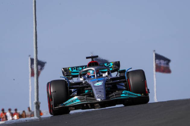63 RUSSELL George (gbr), Mercedes AMG F1 Team W13, action during the Formula 1 Heineken Dutch Grand Prix 2022, 15th round of the 2022 FIA Formula One World Championship, WM, Weltmeisterschaft from September 2 to 4, 2022 on the Zandvoort Circuit, in Netherlands, Belgium - F1 - DUTCH GRAND PRIX 2022 DPPI Panoramic  00122035__V2_6262.JPG_