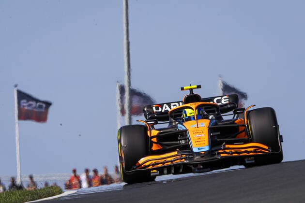 04 NORRIS Lando (gbr), McLaren F1 Team MCL36, action during the Formula 1 Heineken Dutch Grand Prix 2022, 15th round of the 2022 FIA Formula One World Championship, WM, Weltmeisterschaft from September 2 to 4, 2022 on the Zandvoort Circuit, in Netherlands, Belgium - F1 - DUTCH GRAND PRIX 2022 DPPI Panoramic  00122035__V2_6257.JPG_