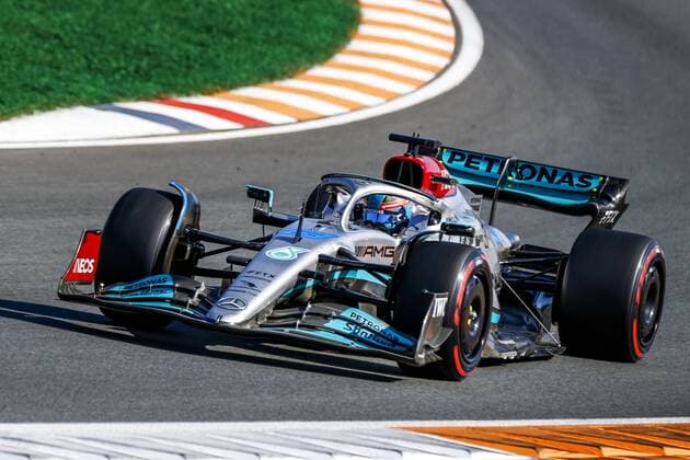 ZANDVOORT George Russell Mercedes during the 3rd free practice session ahead of the F1 Grand Prix of the Netherlands at Circuit Zandvoort on September 3, 2022 in Zandvoort, Netherlands ANP SEM VAN DER WAL F1 Grand Prix of The Netherlands Practice 3 2022 xVIxANPxSportx xxANPxIVx 453974312 originalFilename: 453974312.jpg
