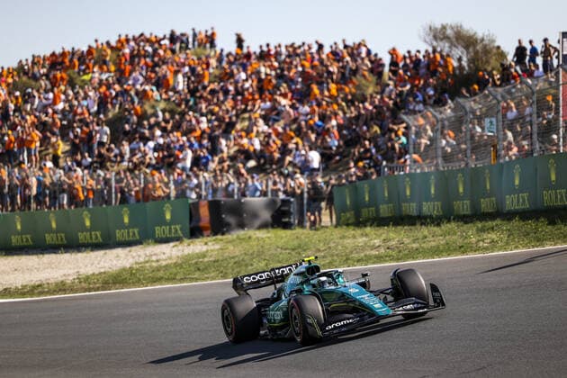 05 VETTEL Sebastian (ger), Aston Martin F1 Team AMR22, action during the Formula 1 Heineken Dutch Grand Prix 2022, 15th round of the 2022 FIA Formula One World Championship, WM, Weltmeisterschaft from September 2 to 4, 2022 on the Zandvoort Circuit, in Netherlands, Belgium - F1 - DUTCH GRAND PRIX 2022 DPPI Panoramic  00122035_1R6_9406.JPG_
