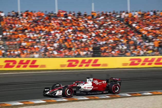 77 BOTTAS Valtteri (fin), Alfa Romeo F1 Team ORLEN C42, action during the Formula 1 Heineken Dutch Grand Prix 2022, 15th round of the 2022 FIA Formula One World Championship, WM, Weltmeisterschaft from September 2 to 4, 2022 on the Zandvoort Circuit, in Netherlands, Belgium - F1 - DUTCH GRAND PRIX 2022 DPPI Panoramic  00122035_G00D1571.JPG_