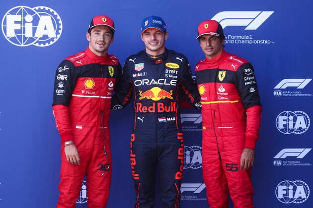 September 3, 2022, Zandvoort, Netherlands: September 3, 2022, Zandvoort, Netherlands: MAX VERSTAPPEN of Red Bull Racing, CHARLES LECLERC and CARLOS SAINZ of Scuderia Ferrari during Formula 1 Dutch Grand Prix Qualifying Day at Circuit Zandvoort on September 3, 2022 in Zandvoort, Netherlands. Zandvoort Netherlands - ZUMAz156 20220903_zip_z156_039 Copyright: xBeataxZawrzelx