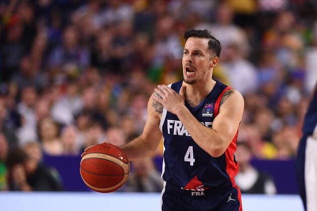 COLOGNE, GERMANY - SEPTEMBER 1, 2022: Thomas Heurtel. The basketball match of Eurobasket 2022 Lithuania - France  Copyright: xVitaliixKliuievx