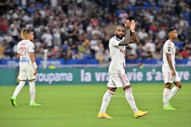 Fußball, Olympique Lyon - SCO Angers Alexandre Lacazette (lyon) FOOTBALL: Olympique Lyonnais vs SCO Angers - Ligue 1 - 03 09 2022 FredericChambert Panoramic 