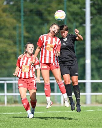 Football, Women, Regionalliga Norost, season 2022 2023 2 matchday , 1 FC Union Berlin FSV Babelsberg, v l Lisa Heiseler 1 Women 1 FC Union , Elisa Spolaczyk 1 Women 1 FC Union , Lätitzia Radloff, 04 09 2022, Copyright: xMatthiasxKochx