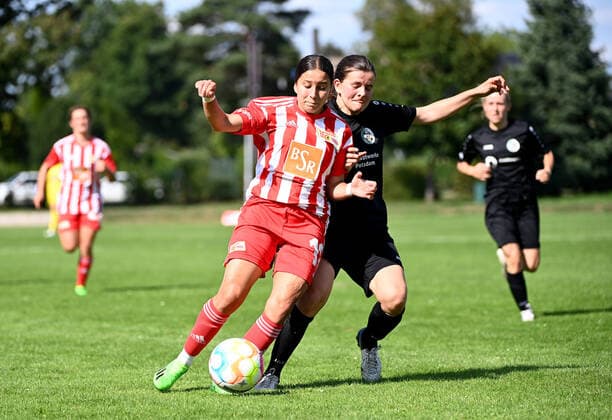 Football, Women, Regionalliga Norost, season 2022 2023 2 matchday , 1 FC Union Berlin FSV Babelsberg, v l Nour Youssef 1 Women 1 FC Union , Franka Schauss, 04 09 2022, Copyright: xMatthiasxKochx