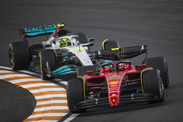 55 SAINZ Carlos (spa), Scuderia Ferrari F1-75, action during the Formula 1 Heineken Dutch Grand Prix 2022, 15th round of the 2022 FIA Formula One World Championship, WM, Weltmeisterschaft from September 2 to 4, 2022 on the Zandvoort Circuit, in Netherlands, Belgium - F1 - DUTCH GRAND PRIX 2022 - RACE DPPI Panoramic  00122036__V2_8296.JPG_