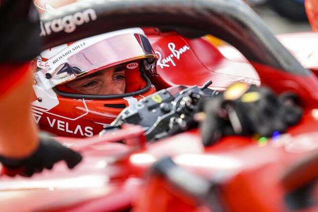 LECLERC Charles (mco), Scuderia Ferrari F1-75, portrait during the Formula 1 Heineken Dutch Grand Prix 2022, 15th round of the 2022 FIA Formula One World Championship, WM, Weltmeisterschaft from September 2 to 4, 2022 on the Zandvoort Circuit, in Netherlands, Belgium - F1 - DUTCH GRAND PRIX 2022 - RACE DPPI Panoramic  00122036_1R6_0381.JPG_