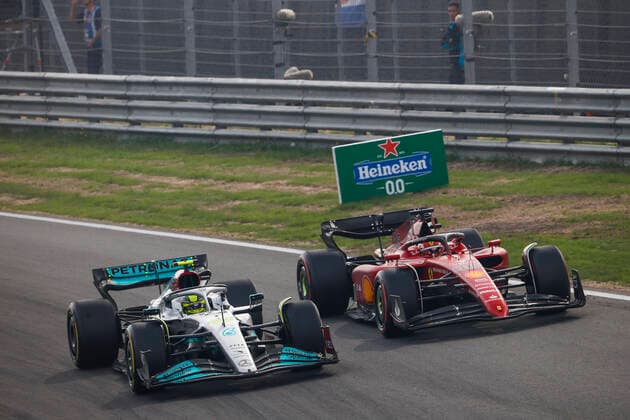 44 Lewis Hamilton GBR, Mercedes AMG Petronas F1 Team , 16 Charles Leclerc MCO, Scuderia Ferrari , F1 Grand Prix of the Netherlands at Circuit Zandvoort on September 4, 2022 in Zandvoort, Netherlands Photo by HOCH ZWEI Zandvoort Netherlands