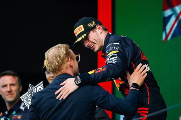 podium VERSTAPPEN Max (ned), Red Bull Racing RB18, portrait during the Formula 1 Heineken Dutch Grand Prix 2022, 15th round of the 2022 FIA Formula One World Championship, WM, Weltmeisterschaft from September 2 to 4, 2022 on the Zandvoort Circuit, in Netherlands, Belgium - F1 - DUTCH GRAND PRIX 2022 - RACE DPPI Panoramic  00122036__V2_9579