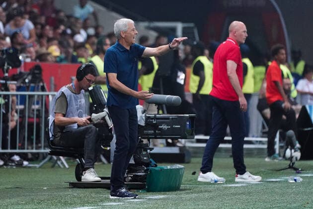 Lucien Favre (entraineur de l OGC Nice) FOOTBALL : OGC Nice vs AS Monaco - Ligue 1 Uber Eats - Nice - 04 09 2022 NorbertScanella Panoramic 