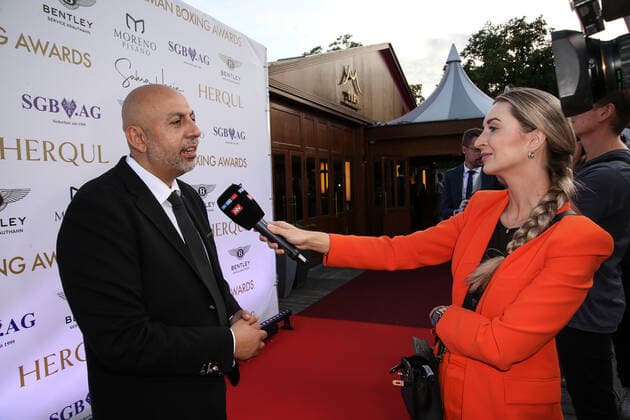 Boxing Herqul 2022 German Boxing Award, Berlin, 04 09 2022 Organizer Ramin Seyed interview Berlin Germany