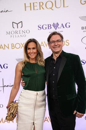 Boxing Herqul 2022 German Boxing Award, Berlin, 04 09 2022 Claus Strunz picture and girlfriend Daniela Oliel Berlin Germany
