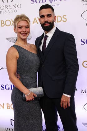 Boxing Herqul 2022 German Boxing Award, Berlin, 04 09 2022 Nina Meinke and friend Berlin Germany