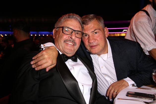 Boxing Herqul 2022 German Boxing Award, Berlin, 04 09 2022 Lifetime Achievement Award Peter Hanraths l and Dariusz Michalczewski Berlin Germany