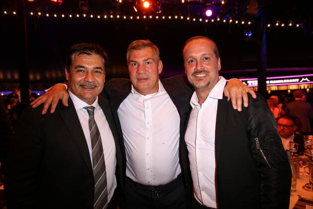 Boxing Herqul 2022 German Boxing Award, Berlin, 04 09 2022 v l Erol Ceylan, Daiusz Michaelczewski and Alex Christensen Berlin Germany