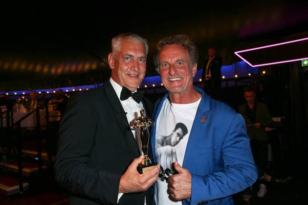 Boxing Herqul 2022 German Boxing Award, Berlin, 04 09 2022 promoter of the year Ulf Steinforth SES Boxing, l and Thomas Pütz BDB President Berlin Germany
