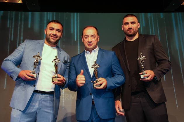 Boxing Herqul 2022 German Boxing Award, Berlin, 04 09 2022 v l Ali Eren Demirecen and Victor Faust all EC Boxing Berlin Germany