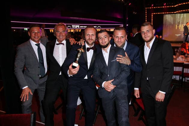 Boxing Herqul 2022 German Boxing Award, Berlin, 04 09 2022 f l Is Szili, XX, Benny Blanko, Hamsat Shadalov, Kontra K and Paul Wall Berlin Germany