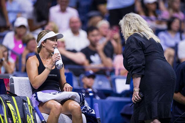 September 5, 2022, Flushing Meadows, New York, USA: Danielle Collins during a match against Aryna Sabalenka on Day 8 of the 2022 US Open at USTA Billie Jean King National Tennis Center on Monday September 5, 2022 in the Flushing neighborhood of the Queens borough of New York City. PI Flushing Meadows USA - ZUMAp124 20220905_zaa_p124_098 Copyright: xJAVIERxROJASx