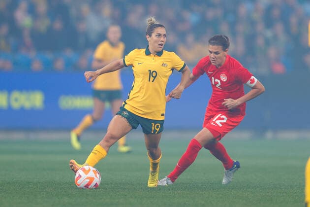 Katrina Gorry of Matildas controls the ball during the Women s Friendly match between CommBank Matildas (Australia Women) and Canada Women at Allianz Stadium, Sydney, Australia on 6 September 2022. Copyright: xPeterxDovganx 33080002