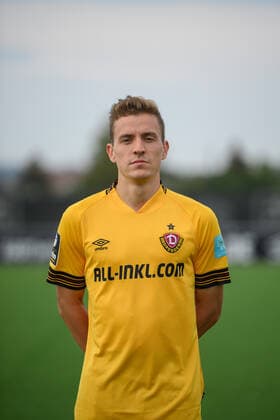 Niklas Hauptmann SG Dynamo Dresden 3 league, portrait date 2022 2023