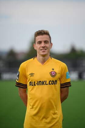 Niklas Hauptmann SG Dynamo Dresden 3 league, portrait date 2022 2023