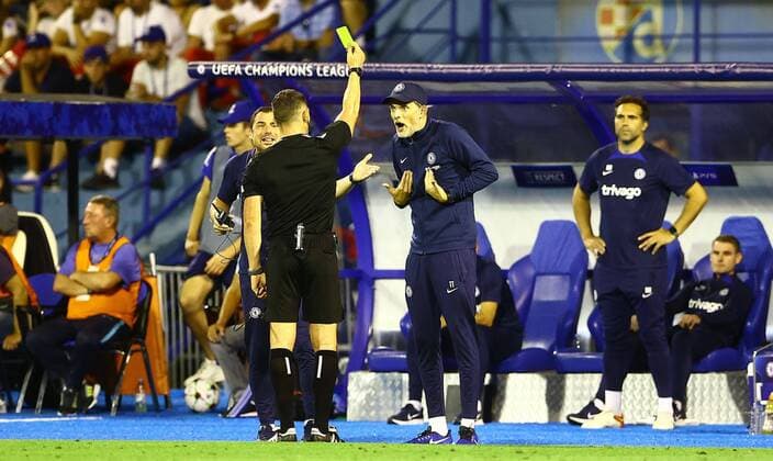 Bilder des Jahres 2022, Sport 09 September Sport Themen der Woche KW36 Sport Bilder des Tages Mandatory Credit: Photo by Kieran McManus Shutterstock (13368422bc) Chelsea manager Thomas Tuchel is shown a yellow card as he argues with referee Istvan Kovacs Dinamo Zagreb v Chelsea, UEFA Champions League, Group E, Football, Stadion Maksimir, Zagreb, Croatia - 6 Sep 2022 EDITORIAL USE ONLY No use with unauthorised audio, video, data, fixture lists, club league logos or live services. Online in-match use limited to 120 images, no video emulation. No use in betting, games or single club league player publications. Dinamo Zagreb v Chelsea, UEFA Champions League, Group E, Football, Stadion Maksimir, Zagreb, Croatia - 6 Sep 2022 EDITORIAL USE ONLY No use with unauthorised audio, video, data, fixture lists, club league logos or live services. Online in-match use limited to 120 images, no video emulation. No use in betting, games or single club league player publications.  Copyright: xKieranxMcManus Shutterstockx 13368422bc