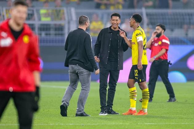 06 09 2022, Football, 2022 2023 season, UEFA Champions League, UCL, Matchday 1, Borussia Dortmund FC Copenhagen, v l Jobe Bellingham Birmingham City , Jude Bellingham Borussia Dortmund , Photo Dennis Ewert RHR PHOTO xRHR PHOTO DEx