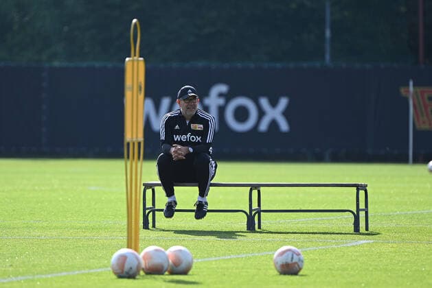 Football, men, season 2022 2023, Europa League, 1 FC Union Berlin, final training before the Europa League match 1 FC Union Berlin Royale Union Saint Gilloise, in the picture coach Urs Fischer 1 FC Union , 07 09 2022, Copyright: xMatthiasxKochx
