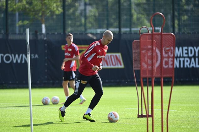 Football, men, season 2022 2023, Europa League, 1 FC Union Berlin, final training before the Europa League match 1 FC Union Berlin Royale Union Saint Gilloise, Timo Baumgartl 1 FC Union Berlin , 07 09 2022, Copyright: xMatthiasxKochx