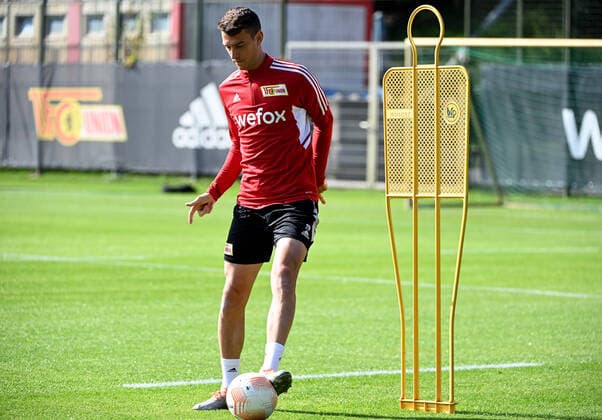 Football, men, season 2022 2023, Europa League, 1 FC Union Berlin, final training before the Europa League match 1 FC Union Berlin Royale Union Saint Gilloise, Janik Haberer 1 FC Union Berlin , 07 09 2022, Copyright: xMatthiasxKochx
