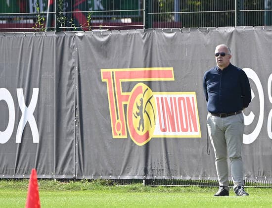 Football, men, season 2022 2023, Europa League, 1 FC Union Berlin, final training before the Europa League match 1 FC Union Berlin Royale Union Saint Gilloise, President Dirk Zingler 1 FC Union , 07 09 2022, Copyright: xMatthiasxKochx