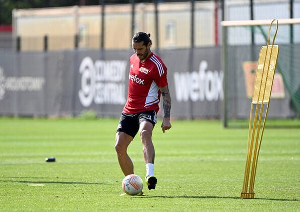 Football, men, season 2022 2023, Europa League, 1 FC Union Berlin, final training before the Europa League match 1 FC Union Berlin Royale Union Saint Gilloise, Christopher Trimmel 1 FC Union , 07 09 2022, Copyright: xMatthiasxKochx
