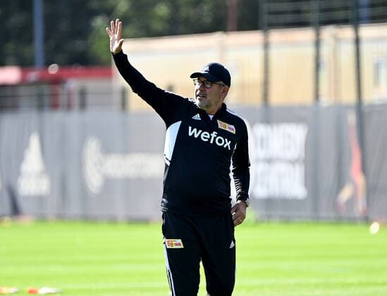 Football, men, season 2022 2023, Europa League, 1 FC Union Berlin, final training before the Europa League match 1 FC Union Berlin Royale Union Saint Gilloise, coach Urs Fischer 1 FC Union , 07 09 2022, Copyright: xMatthiasxKochx