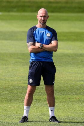SOCCER - UEFA EL, Sturm vs Midtylland GRAZ,AUSTRIA,07.SEP.22 - SOCCER - UEFA Europa League, group stage, SK Sturm Graz vs FC Midtylland, preview, training Sturm. Image shows head coach Christian Ilzer (Sturm).  GEPAxpictures xChristianxWalgram