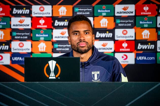 220907 Isaac Kiese Thelin during a press conference with Malmö FF on September 7, 2022 in Malmö Photo Christian Örnberg BILDBYRAN COP 166 CO0227 football football soccer fotball uefa europa league press conference press conference malmö ff bbeng,  Copyright: CHRISTIANxÖRNBERG BB220907CO109
