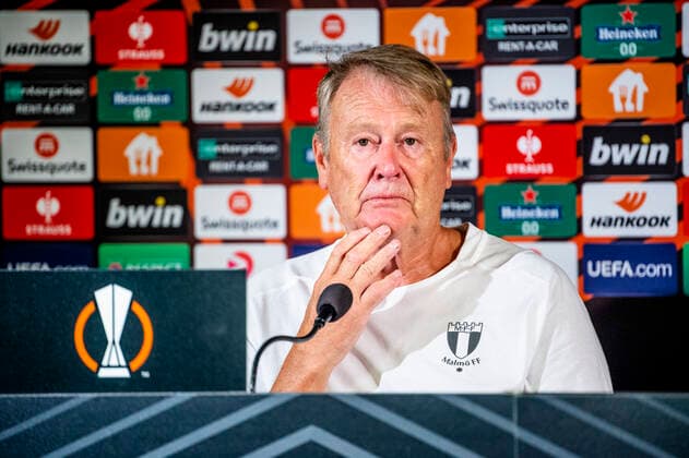 220907 Head coach Age Hareide during a press conference with Malmö FF on September 7, 2022 in Malmö Photo Christian Örnberg BILDBYRAN COP 166 CO0227 football football soccer fotball uefa europa league press conference press conference malmö ff bbeng,  Copyright: CHRISTIANxÖRNBERG BB220907CO112