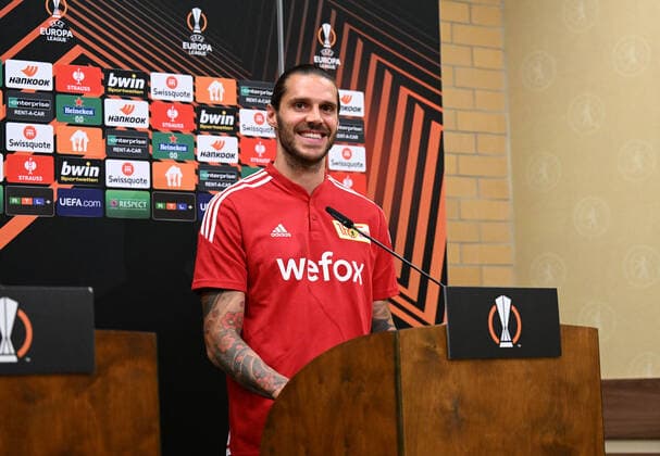 Football, men, season 2022 2023, Europa League, 1 FC Union Berlin, press conference before the Europa League match 1 FC Union Berlin Royale Union Saint Gilloise, Christopher Trimmel 1 FC Union , 07 09 2022, Copyright: xMatthiasxKochx