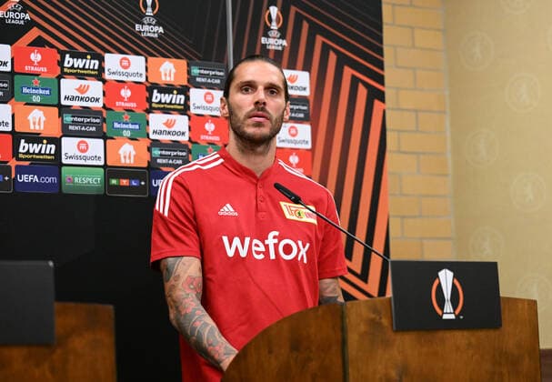 Football, men, season 2022 2023, Europa League, 1 FC Union Berlin, press conference before the Europa League match 1 FC Union Berlin Royale Union Saint Gilloise, Christopher Trimmel 1 FC Union , 07 09 2022, Copyright: xMatthiasxKochx