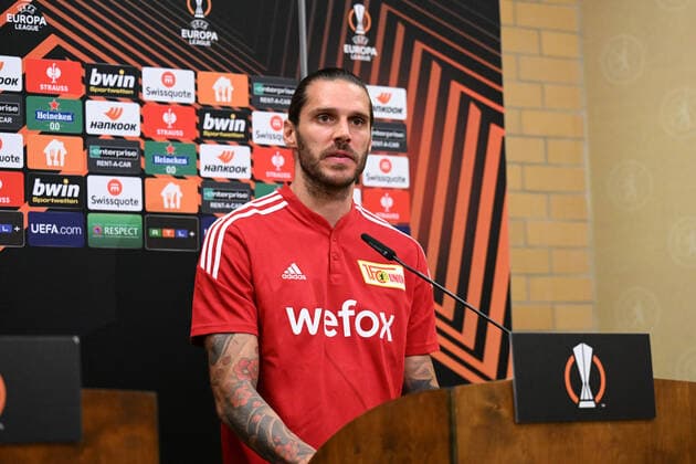 Football, men, season 2022 2023, Europa League, 1 FC Union Berlin, press conference before the Europa League match 1 FC Union Berlin Royale Union Saint Gilloise, Christopher Trimmel 1 FC Union , 07 09 2022, Copyright: xMatthiasxKochx