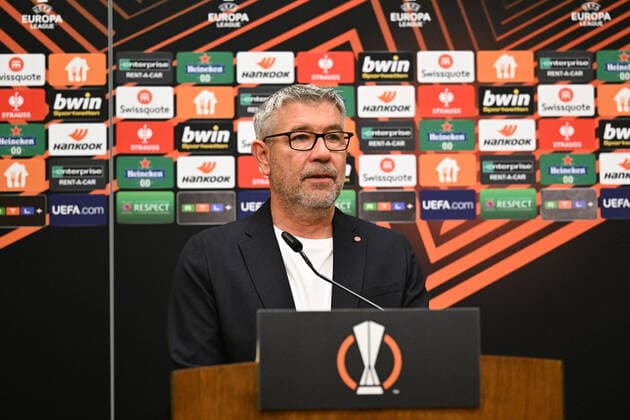 Football, men, season 2022 2023, Europa League, 1 FC Union Berlin, press conference before the Europa League match 1 FC Union Berlin Royale Union Saint Gilloise, coach Urs Fischer 1 FC Union , 07 09 2022, Copyright: xMatthiasxKochx