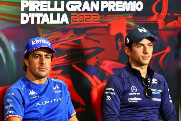 ALONSO Fernando (spa), Alpine F1 Team A522, LATIFI Nicholas (can), Williams Racing FW44, portrait during the Formula 1 Pirelli Gran Premio d™Italia 2022, Italian Grand Prix 2022, 16th round of the 2022 FIA Formula One World Championship, WM, Weltmeisterschaft from September 9 to 11, 2022 on the Autodromo Nazionale di Monza, in Monza, Italy - F1 - ITALIAN GRAND PRIX 2022 DPPI Panoramic LC1_6648