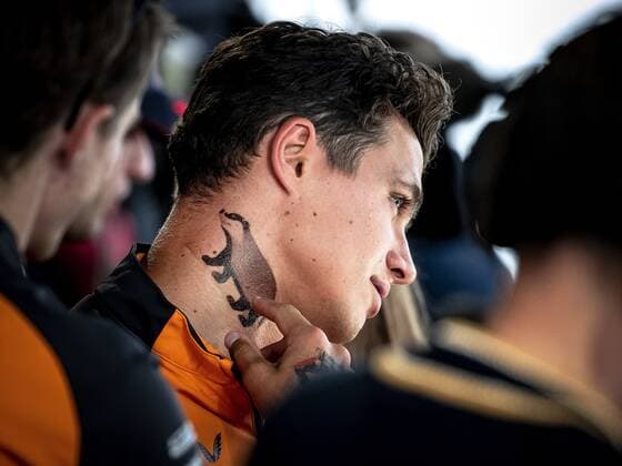 MONZA Lando Norris McLaren speaks to the press at the Monza circuit in the run up to the Grand Prix of Italy REMKO DE WAAL xVIxANPxSportx xxANPxIVx 454305764 originalFilename: 454305764.jpg