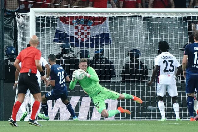 Marcin Bulka (OGC Nice) FOOTBALL : OGC Nice vs FC Cologne - Ligue Europa ConfÃ rence - Nice - 08 09 2022 NorbertScanella Panoramic 