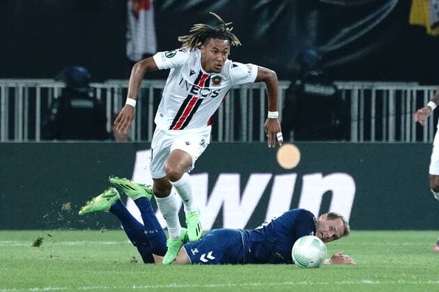 Alexis Beka Beka (OGC Nice) FOOTBALL : OGC Nice vs FC Cologne - Ligue Europa ConfÃ rence - Nice - 08 09 2022 NorbertScanella Panoramic 