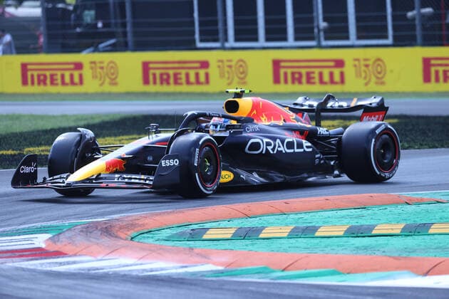 September 9, 2022, MONZA, ITALY: Red Bull driver Sergio Perez of Mexico in action during the first practice session of the Formula One Grand Prix of Italy at the Autodromo Nazionale Monza race track in Monza, Italy, 9 September 2022. The 2021 Formula One Grand Prix of Italy will take place on 11 September 2022. .ANSA MATTEO BAZZI. Formula One Grand Prix of Italy  - ZUMAa110 20220909_zaf_a110_071 Copyright: xMatteoxBazzix